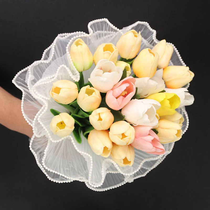 花衣库花衣库皱褶纱波浪纱珍珠浪花纱花店鲜花束包装纸包花纸材料