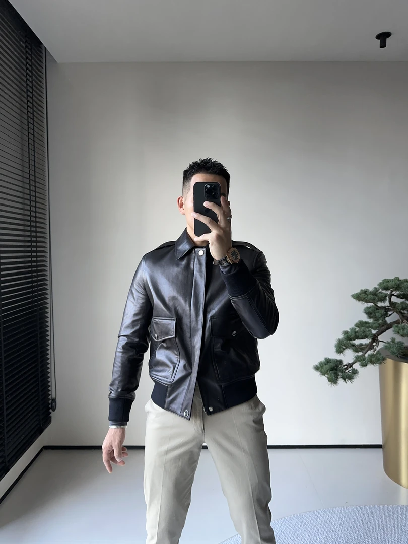 【秋冬新品】DANLANG｜男士飞行员皮夹克