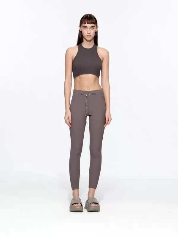 CAYLA纯色休闲百搭黑色裤绳瑜伽裤24春夏新品