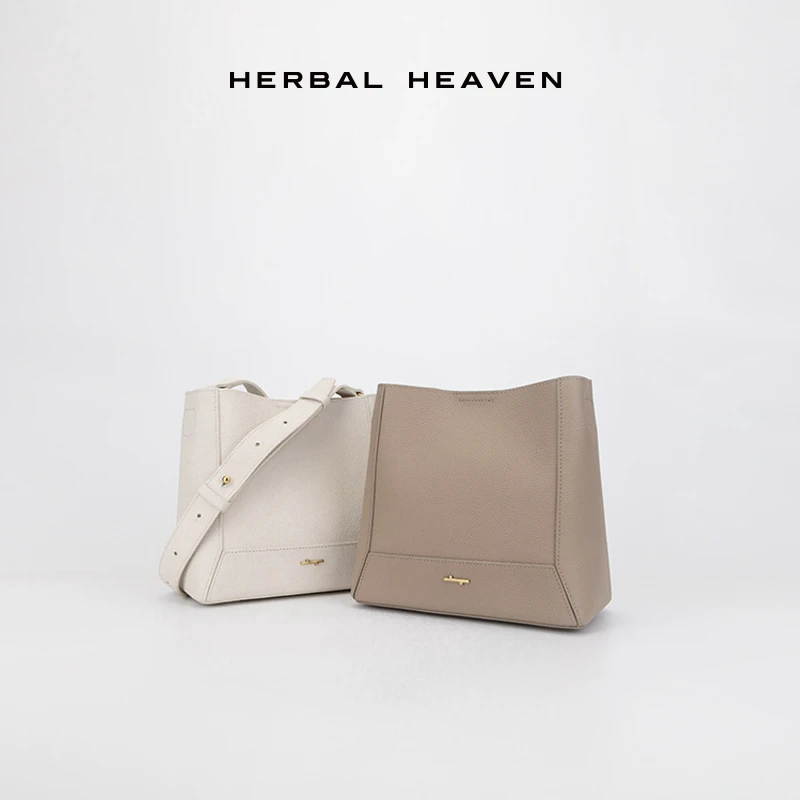 食草堂夏季新款时尚百搭简约轻奢休闲女士真皮单肩斜跨包 ZB-345