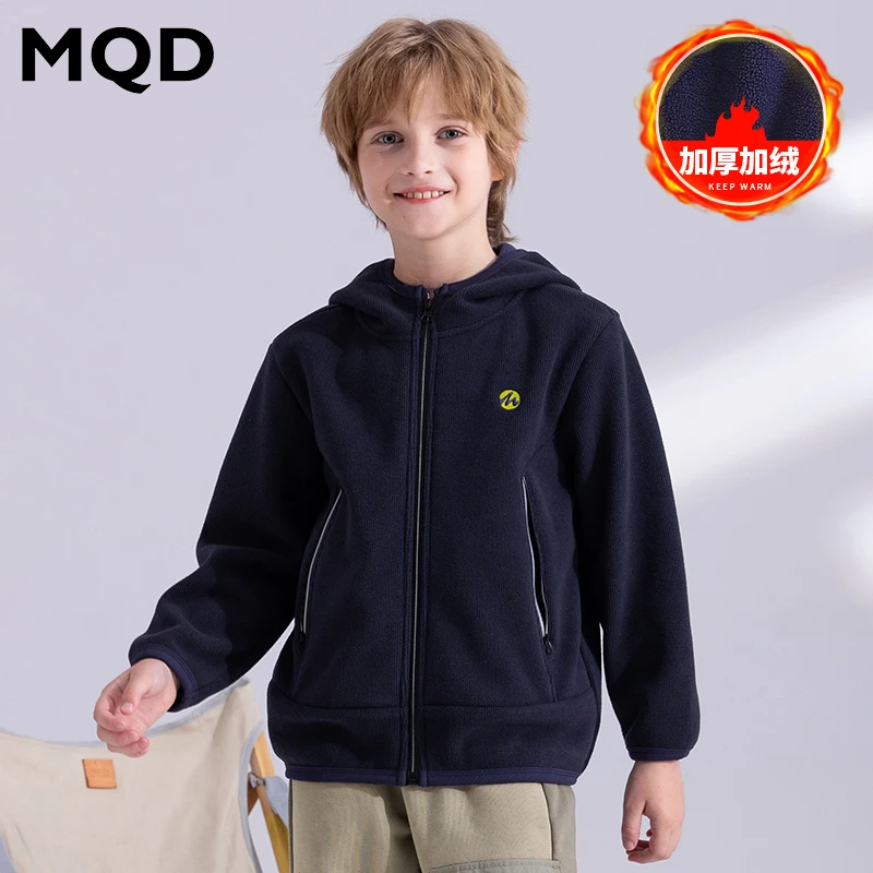 MQD儿童冬季加绒加厚外套男童运动休闲中大童秋冬女童TT4410802