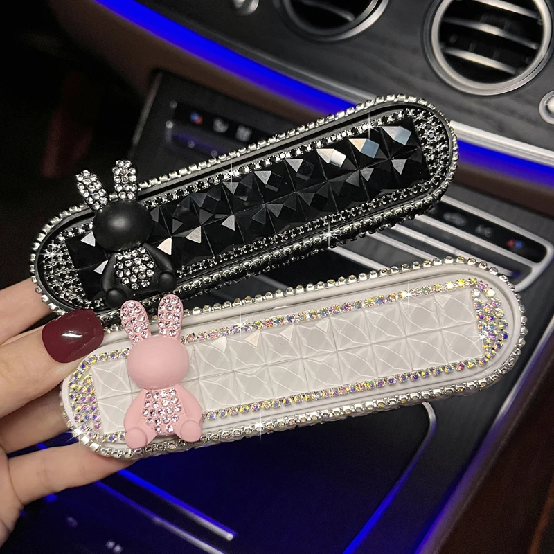 临时停车号码牌镶钻女神高档网红车载电话号码移车牌车内装饰摆件