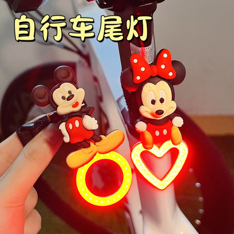 自行车尾灯爆闪可爱卡通公路山地车单车夜间骑行警示灯USB充电款