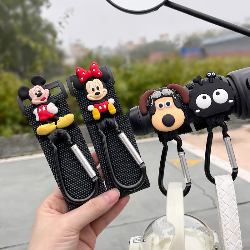 电动车挂钩锁扣前置通用免打孔可爱卡通多功能自行车挂包重物挂勾