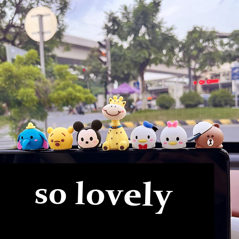 车内饰品摆件网红可爱卡通汽车中控台显示屏公仔车载屏幕装饰品女