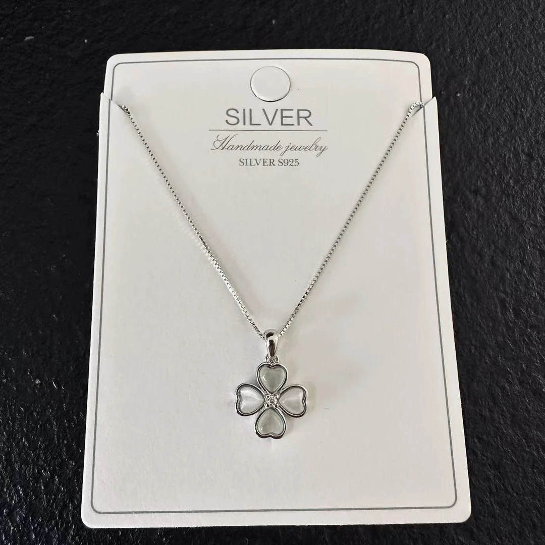 链子925银 女士精品项链吊坠时尚气质百搭精致轻奢镶嵌梦幻