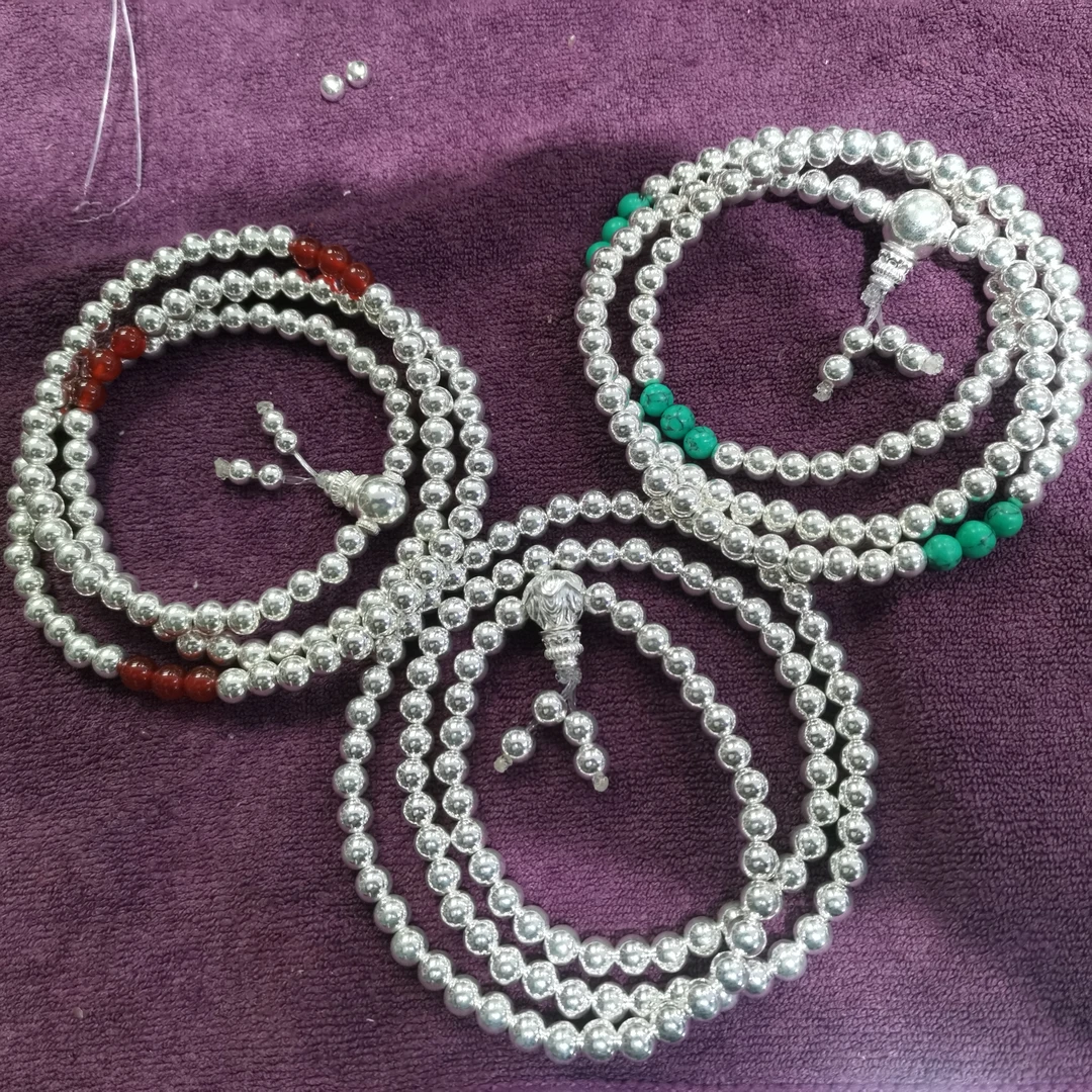 足银银制品 精品足银佛珠链