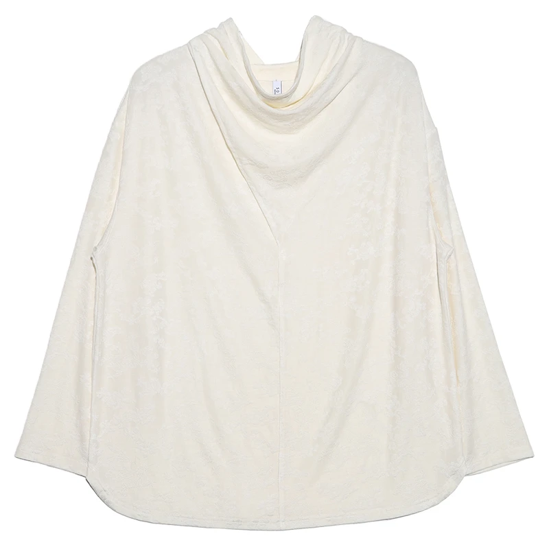 T472春冬新款国风刺绣设计堆堆领T恤气质男休闲宽松时尚长袖百搭