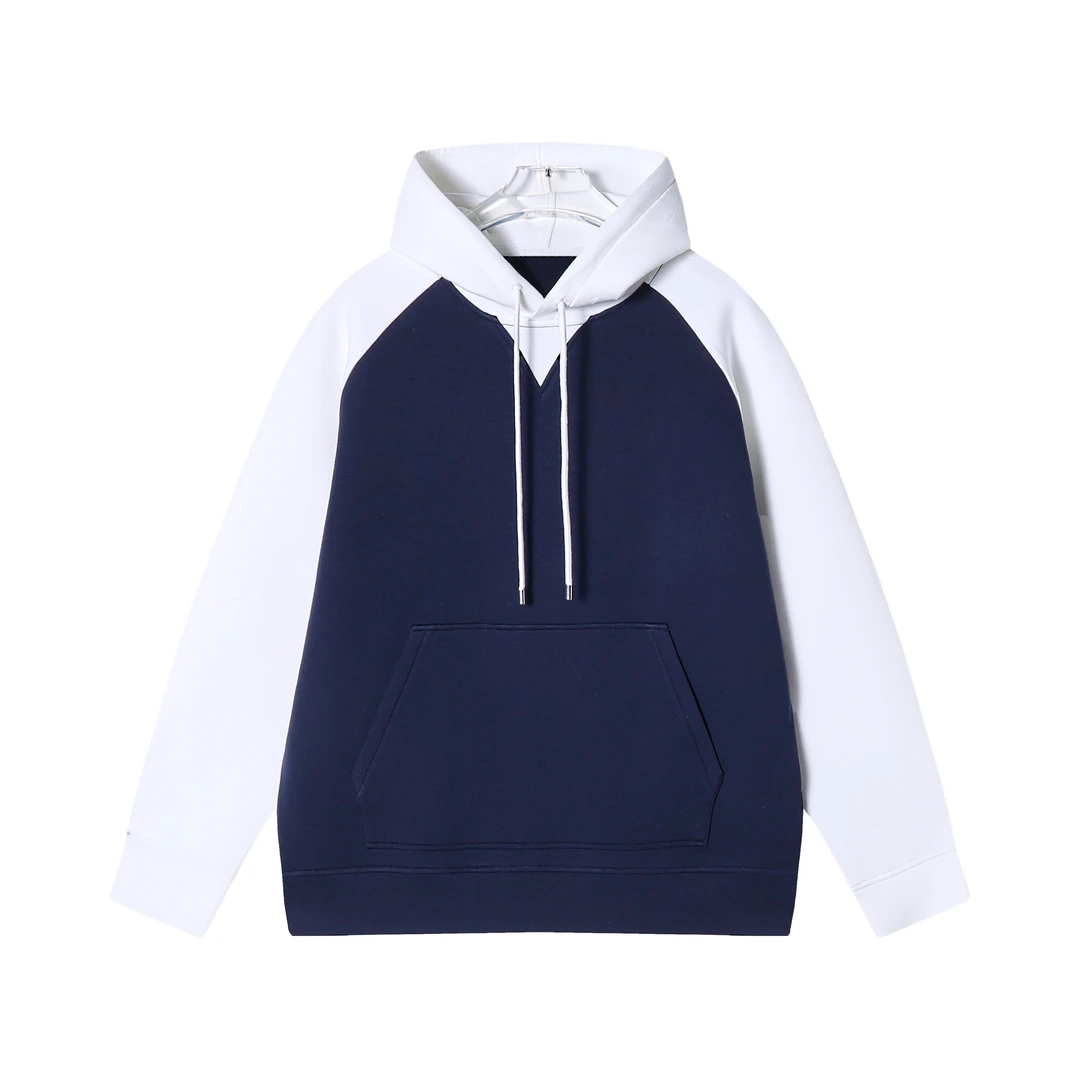 秋冬季新款时尚个性拼色连帽卫衣百搭休闲舒适宽松长袖