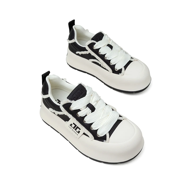 汤普葛罗时尚流苏面包鞋小香风休闲鞋舒适减龄小白鞋