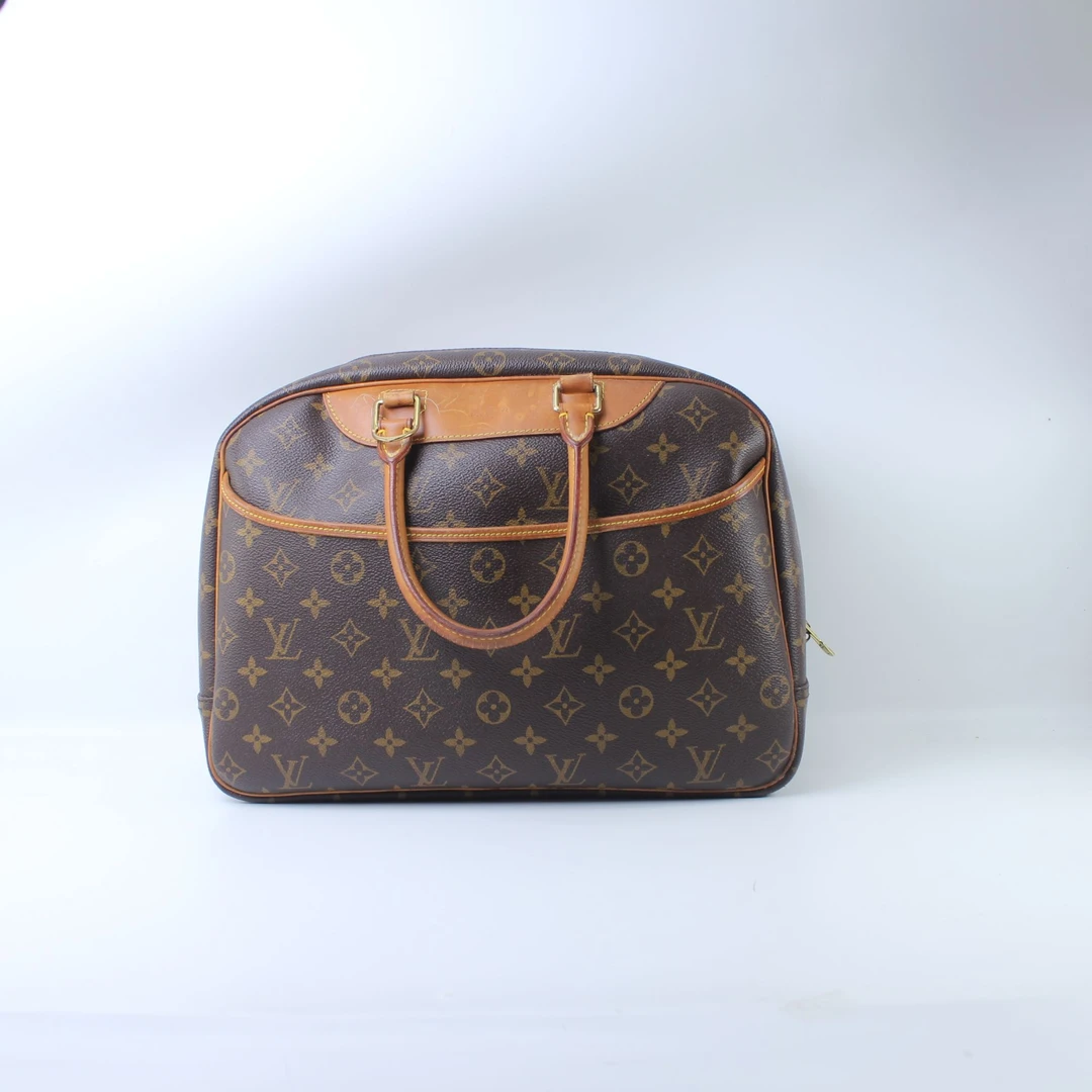 90新 LouisVuitton/路易威登 老花中号珍妮手提包MB0968