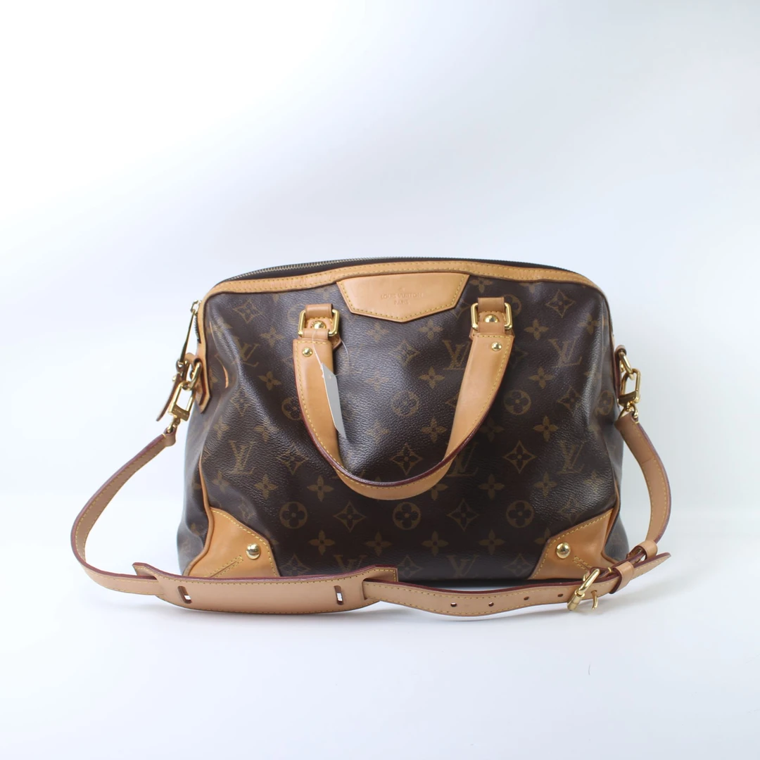 95新 LouisVuitton/路易威登 经典老花小号机场手提单肩包MB2104
