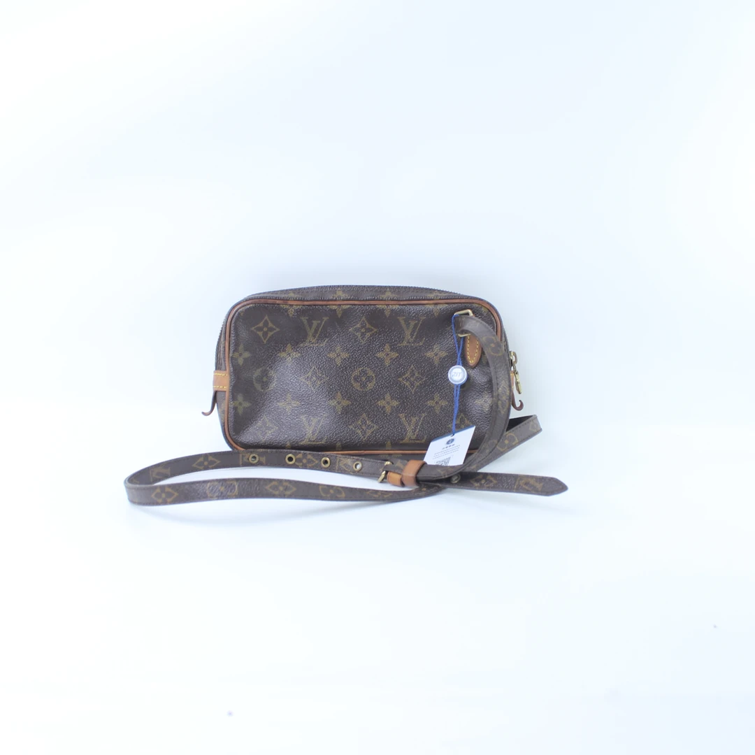 90新 LouisVuitton/路易威登 老花单层横版相机单肩斜跨包DU0082