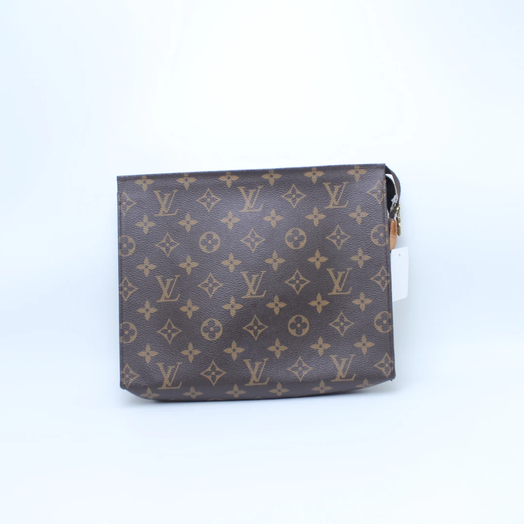 90新 LouisVuitton/路易威登 现代款老花洗漱26手拿包SA1186