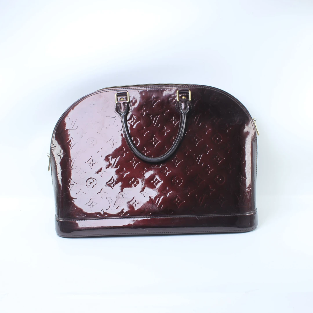 90新 LouisVuitton/路易威登 车厘子色大号贝壳手提包MI2122