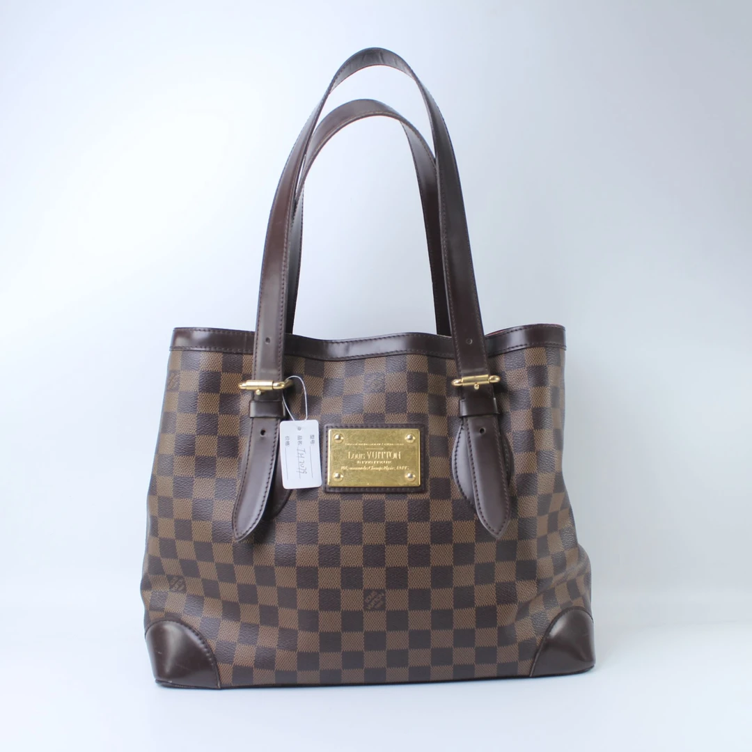 95新 LouisVuitton/路易威登 TH2079 棕棋盘格托特手提腋下包