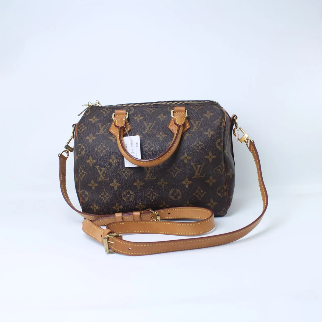 95新 LouisVuitton/路易威登 老花Speedy25肩带款单肩包MB0177