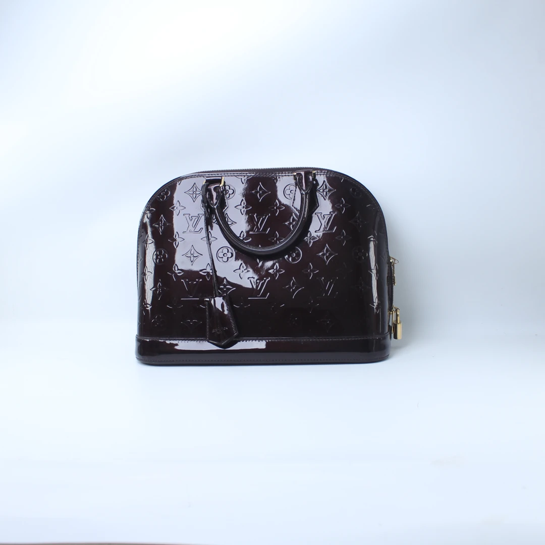 95新 LouisVuitton/路易威登 车厘子色小号贝壳手提包FL0191