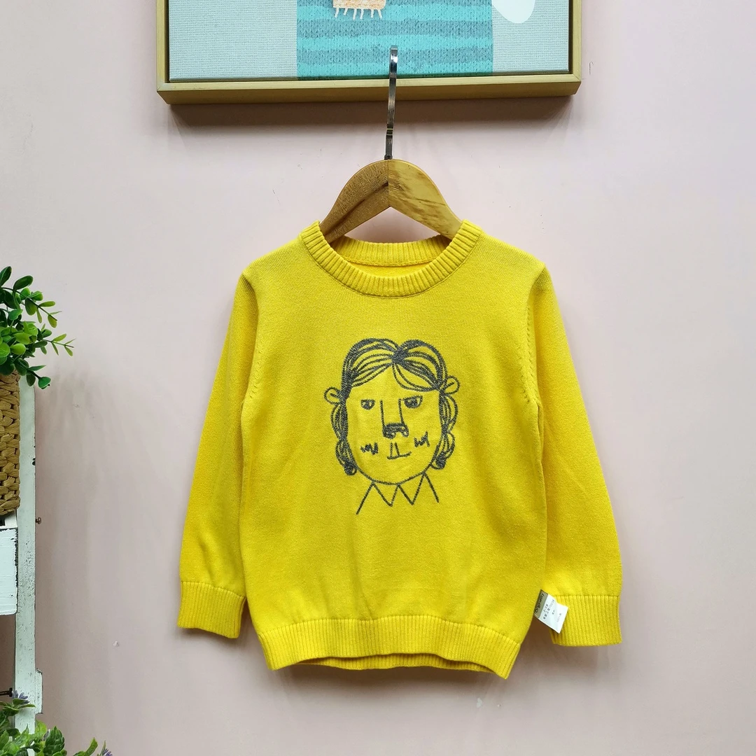 哎蔴蔴【春款浮力】春秋儿童毛衣9111351小童宝韩版纯棉套头针织衫