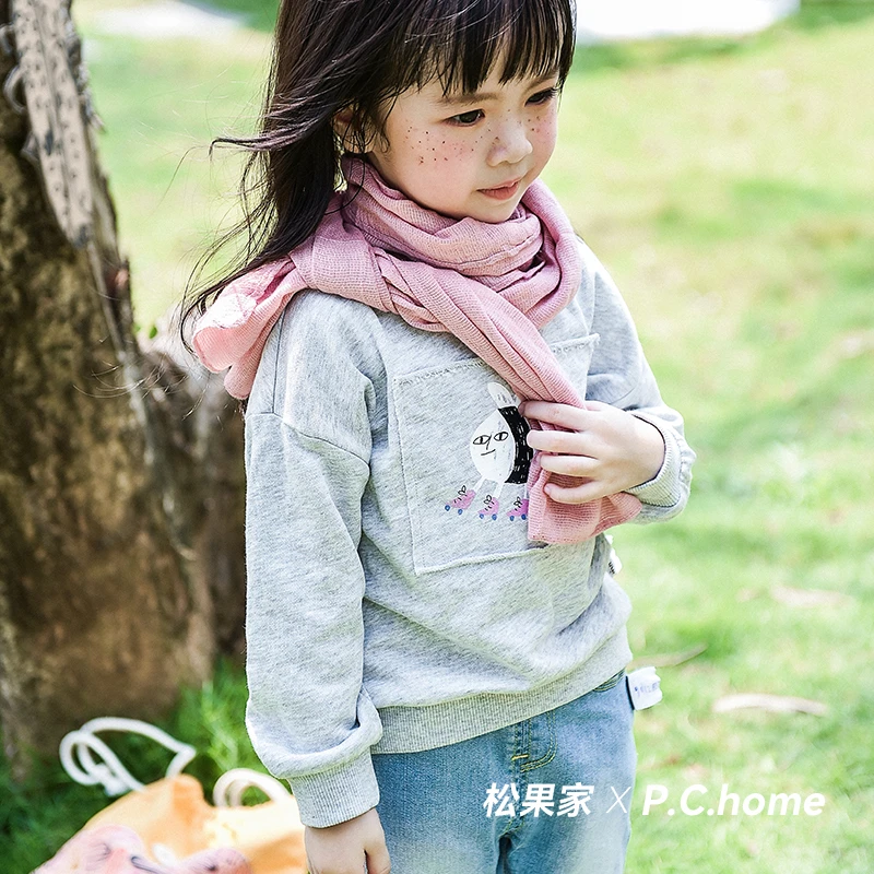 哎蔴蔴/优子壹家【春款浮力】春秋儿童卫衣9012160女童韩版百搭T恤