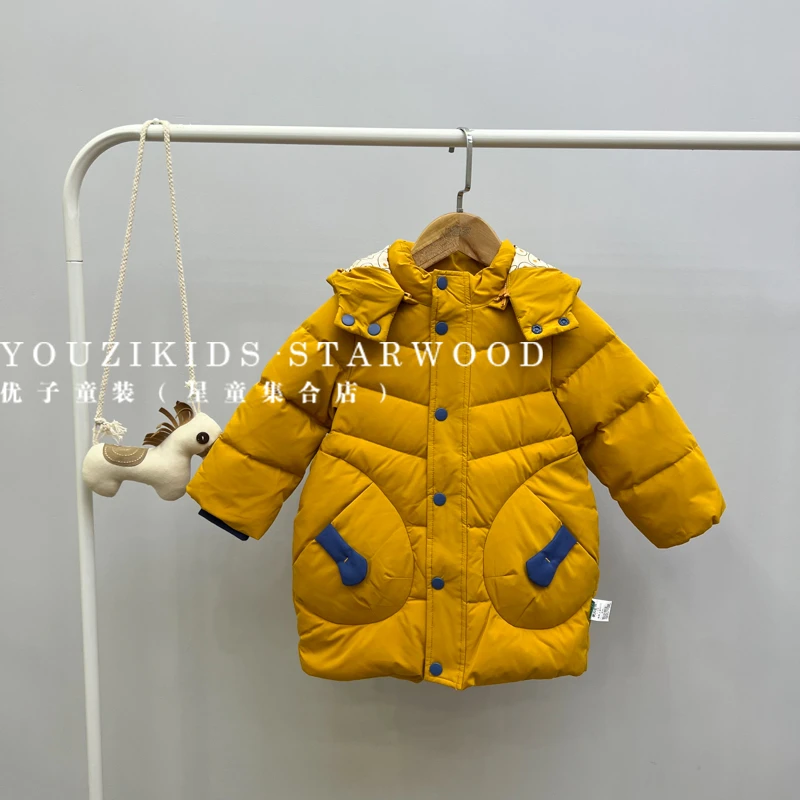 优儿宝贝【浮力品宣款】儿童羽绒1941713男小童加厚长款活帽羽绒服