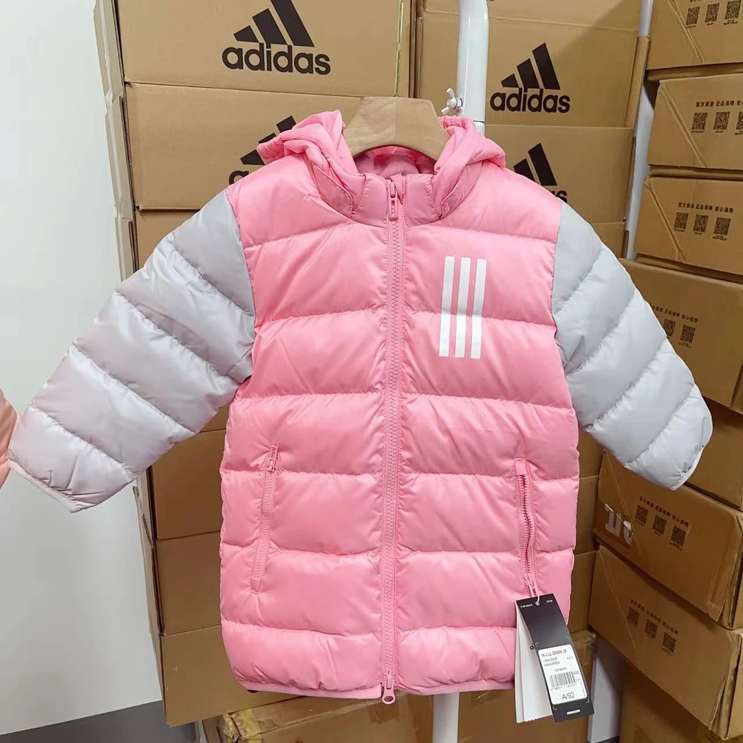 Adidas/阿迪达斯 074冬季加绒保暖中长款羽绒服EH4131