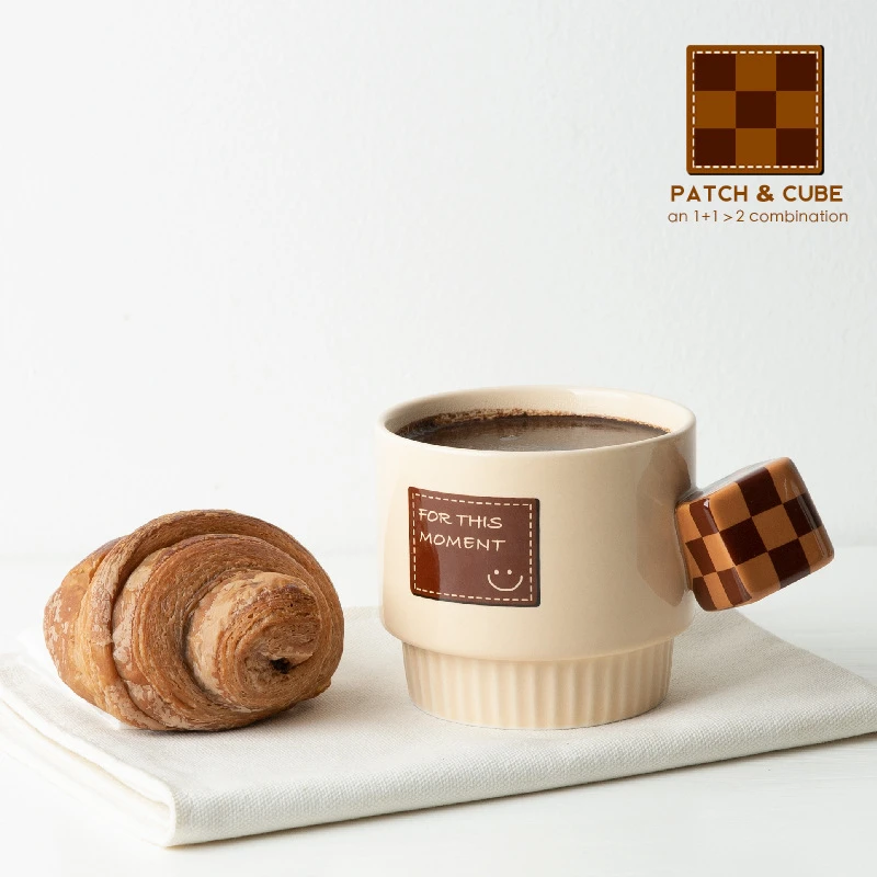 魔方陶瓷咖啡杯子拉花创意马克杯韩欧美式高颜值水杯伴手礼物情侣