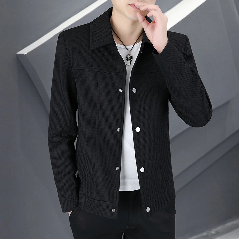 男士夹克春秋款修身潮流百搭短款外套青年帅气休闲春装夹克衫上衣