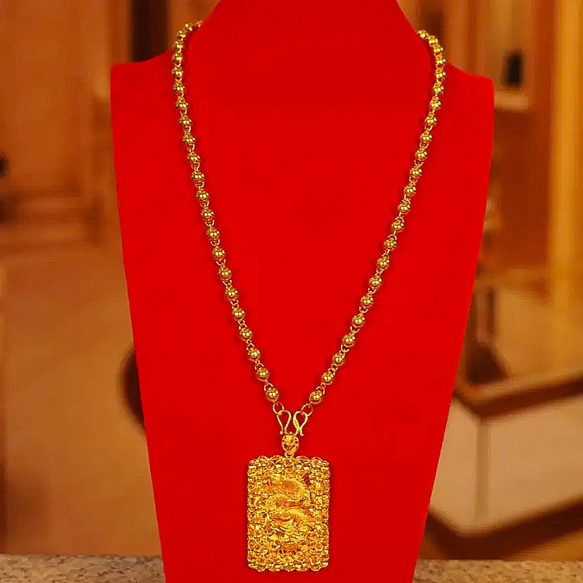 合金项链 观音圆珠 飞龙圆珠 金色光珠 时尚百搭 经典YZ020