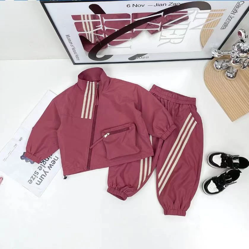 男女童秋季套装24款儿童运动长袖秋季开衫童装中小童冲锋衣两件套