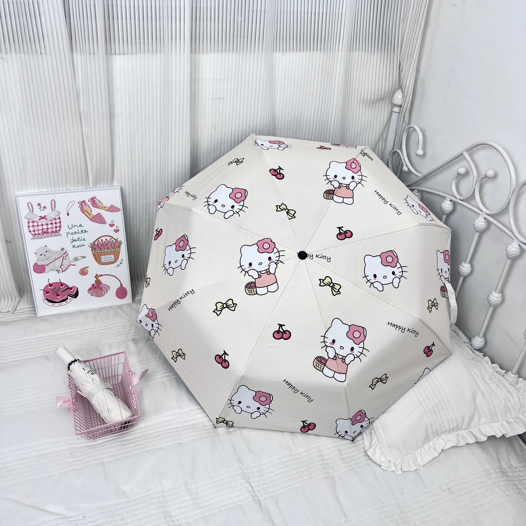 hellokitty雨伞ins小众晴雨两用全自动遮阳伞可爱防晒伞防紫外线