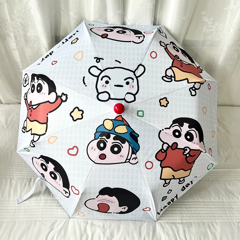 蜡笔小新雨伞全自动晴雨两用太阳伞女防晒防紫外线折叠遮阳伞学生