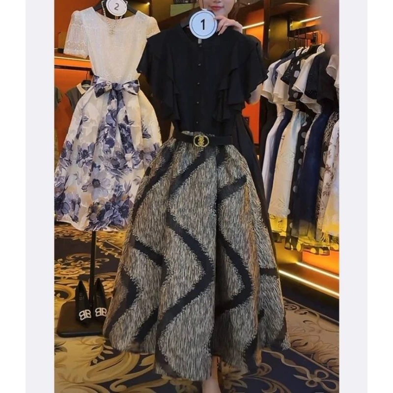 小香风黑色连衣裙2024夏新款高端精致高级感正式场合气质女S8585