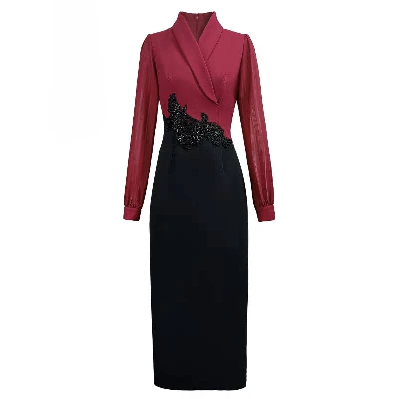 《女王范》时尚法式显瘦连衣裙气质礼服裙2025早春新款ZX08