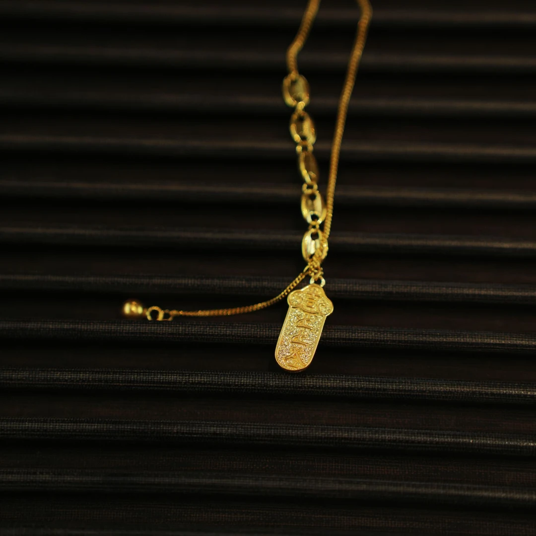 坠链均足银 上上签百搭套链简约精致好寓意三层厚包工艺不掉色