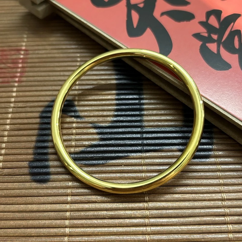 足银手镯 亮面素圈富人朝气蓬勃礼物文体素款手镯