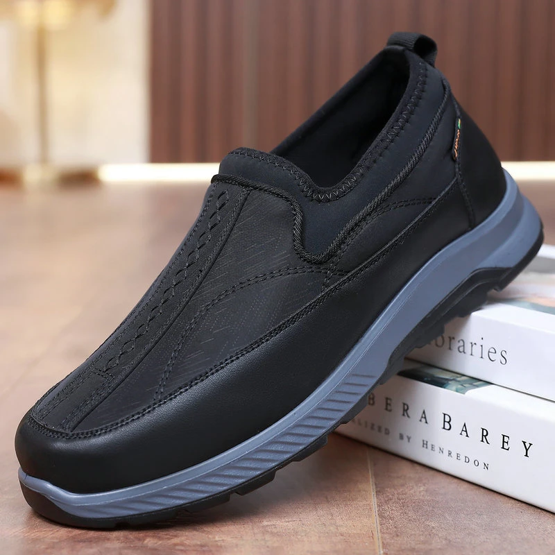 老北京布鞋男单鞋软底防滑一脚蹬男鞋休闲鞋开车轻便透气男爸爸鞋