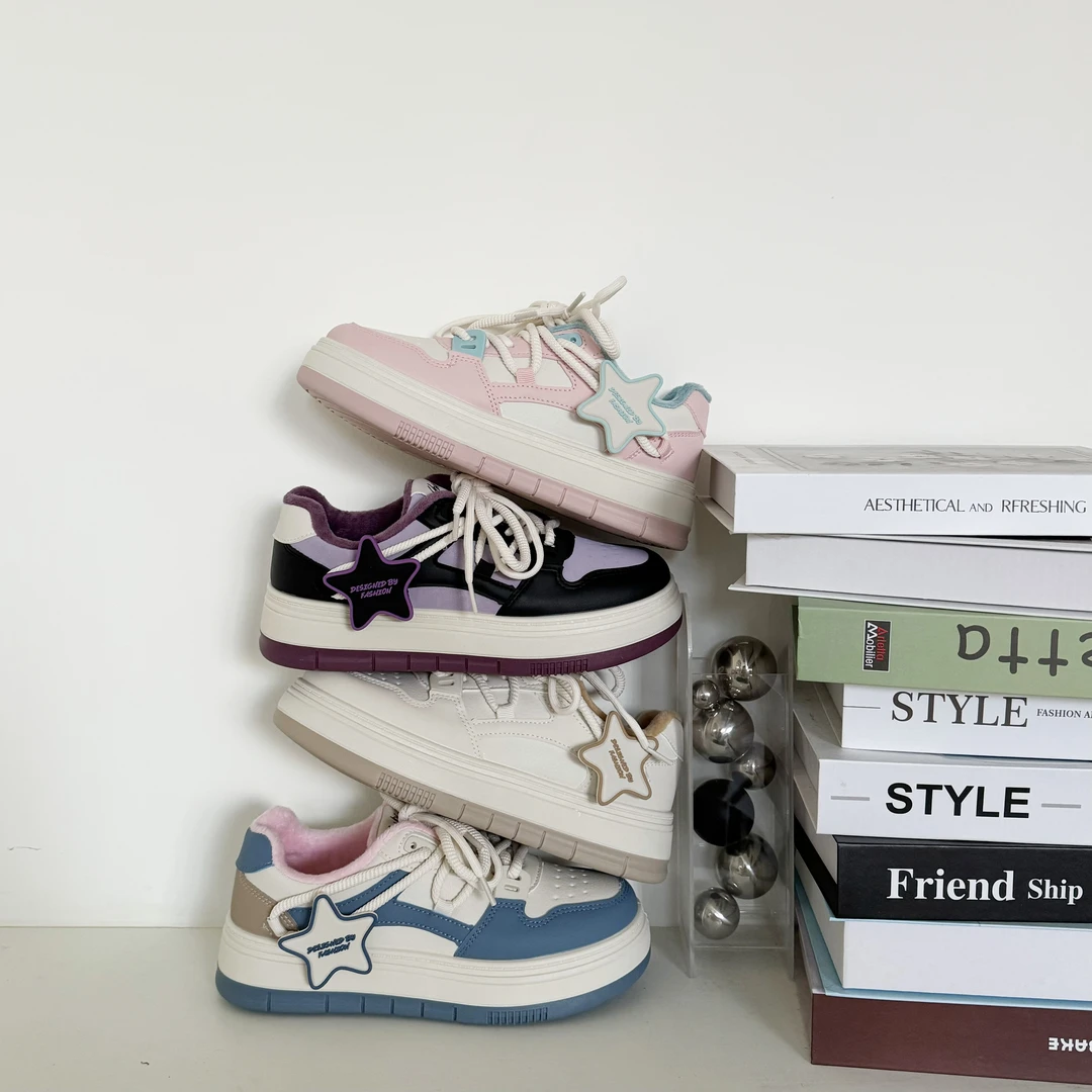 【加绒！星星抢到赚到系列！大品牌处理！ 】加绒休闲板鞋