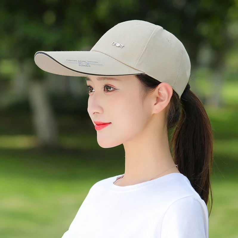 帽子女夏防晒遮阳鸭舌帽薄款长舌棒球帽户外2023新款潮流太阳帽男