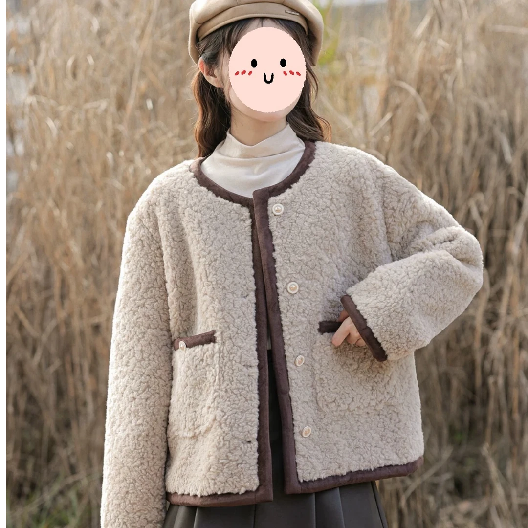 [611-620]【62号】外套秋冬厚外套休闲小香风毛绒