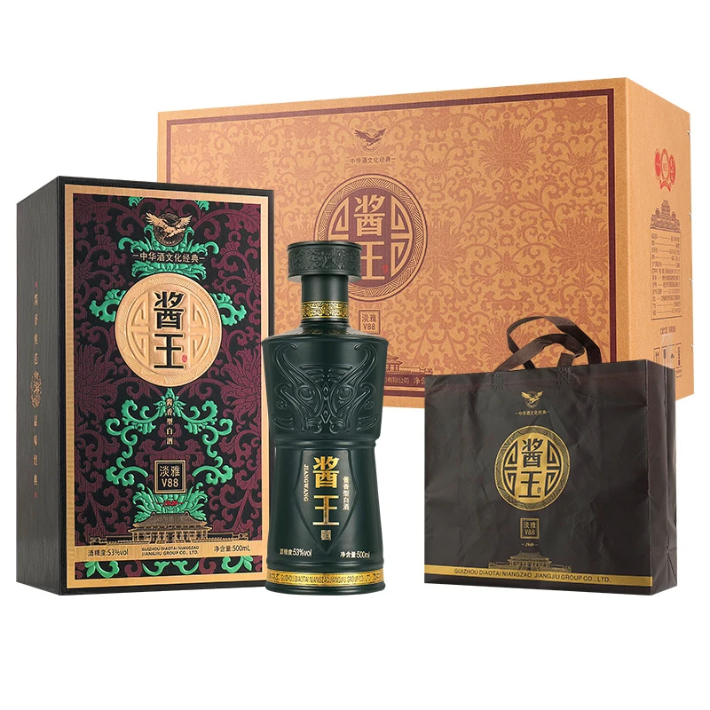一河一村酱王酱香型白酒53度500mL*6瓶 白酒