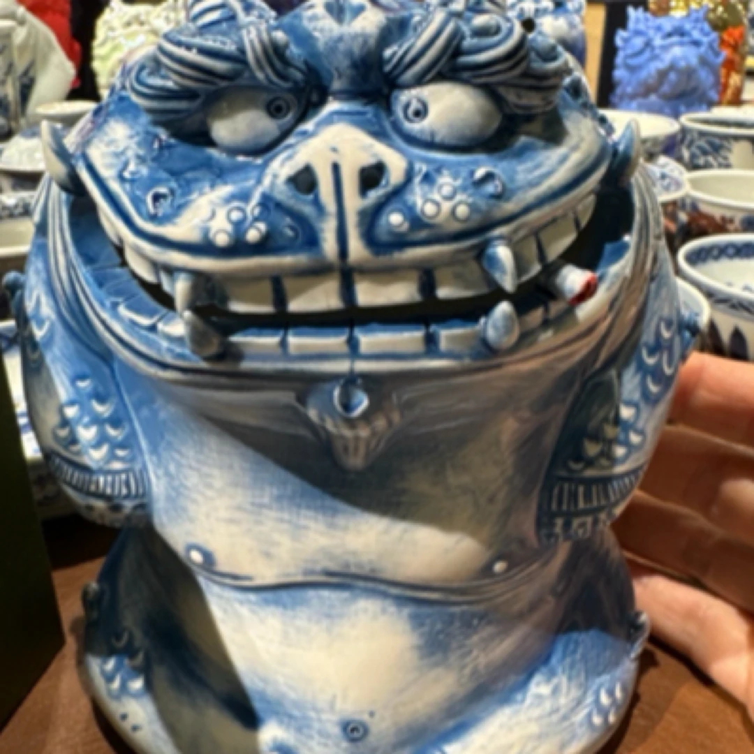 龙生九子之睚眦青花摆件香炉