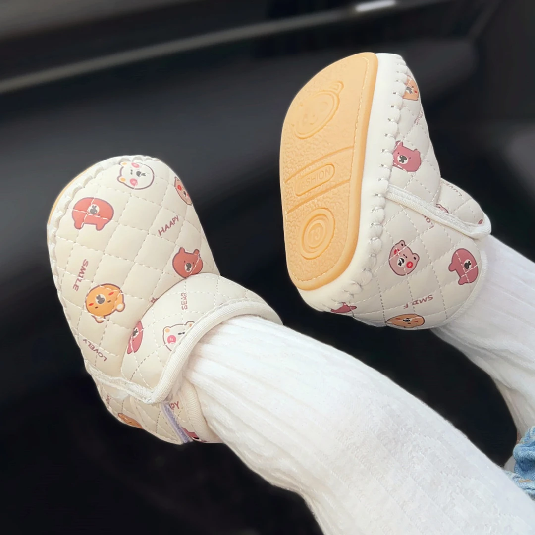 冬季宝宝棉鞋6到12个月婴儿学步鞋软底婴幼儿雪地靴高帮加绒加厚8