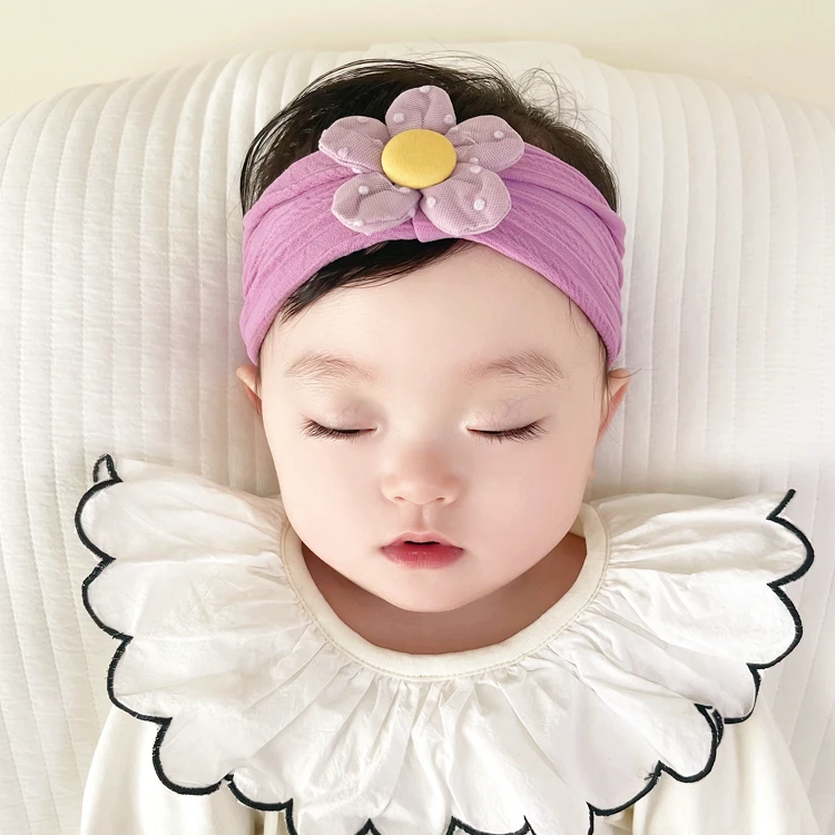 婴儿护囟门发带可爱超萌花朵洋气小女孩头花婴幼儿宝宝发饰头饰