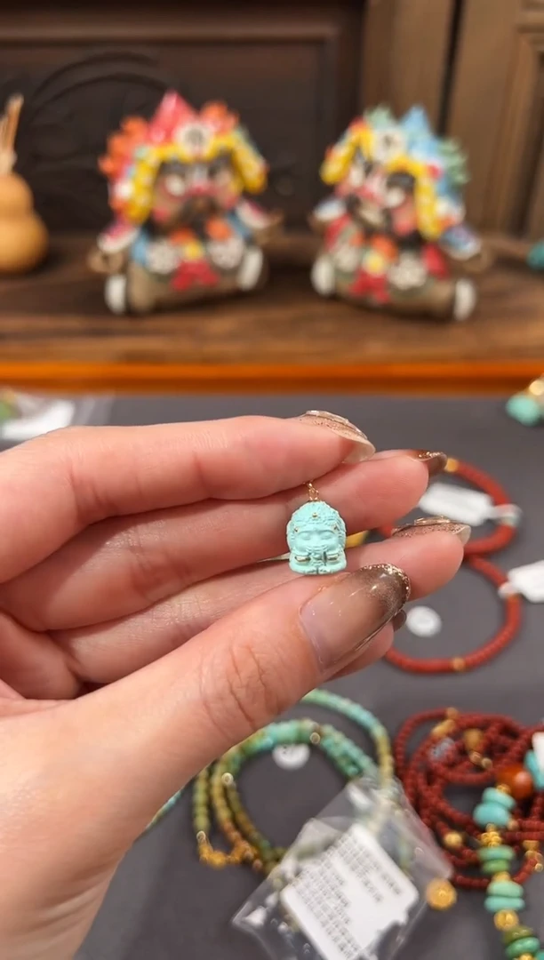 【闪购商品】绿松石提溜18K金镶嵌绿松石提溜