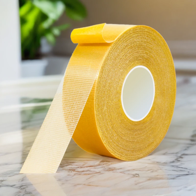 【买1送1】网格双面胶布基双面胶带高粘度加厚强力透明双面胶粘贴