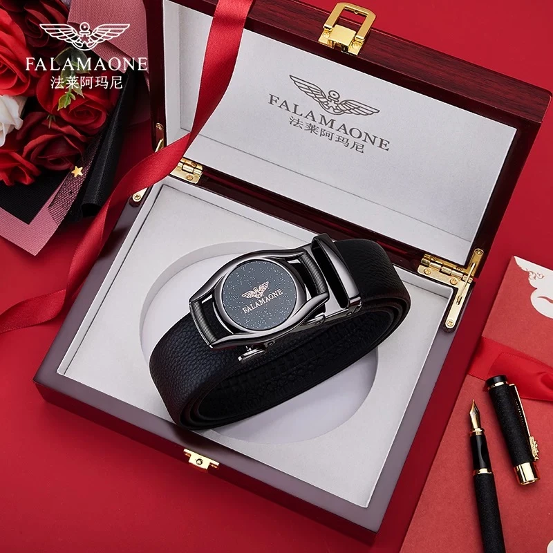 法莱阿玛尼皮带男真皮年轻人休闲时尚腰带高档书包轻奢潮流裤腰带