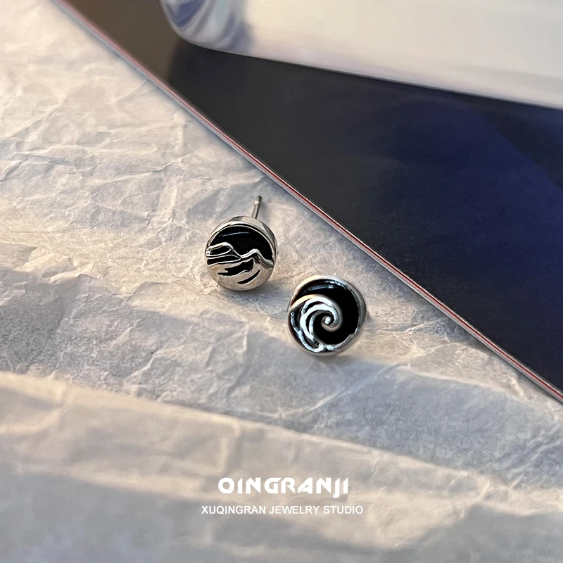 铜合金耳饰 S925银针情侣耳钉男士耳钉小众个性耳钉男痞帅单只潮