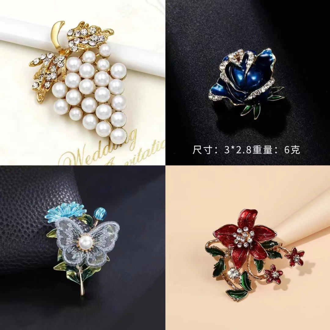 铜合金胸针 【异象专享】0212超仙百搭花朵胸针胸花别针百搭韩版