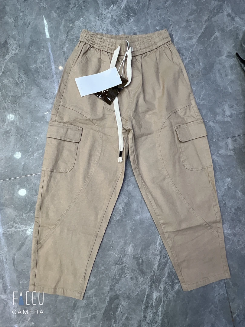 8077#海洋家秋冬款松紧腰宽松老爹裤休闲裤时尚